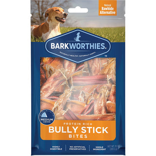 Barkworthies Bully Stick Bites Dog Treats, 10-oz Bag