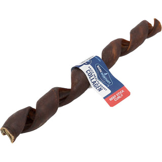 Barkworthies Collagen Beef Curly Stick Dog Treat, 9-Inch, Case of 20