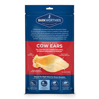 Barkworthies Cow Ears Dog Treats, 10 pack