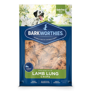 Barkworthies Lamb Lung Chips Dog Treats