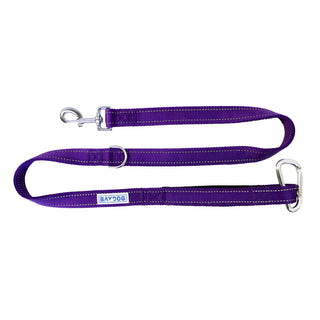 Baydog Hudson Bay Dog Leash, 4-ft, Purple Rain