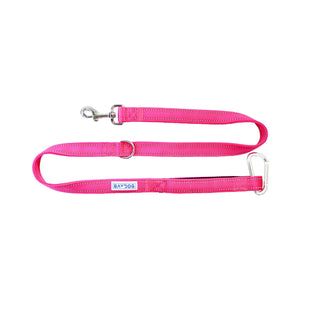 Baydog Hudson Bay Dog Leash, 4-ft, Sunset Pink