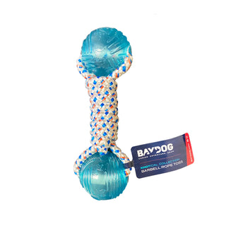 Baydog Knotical Barbell Rope Toss Dog Toy