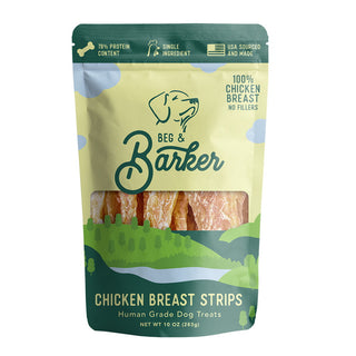 Beg & Barker Chicken Breast Strips Human Grade Dog Treats, 10-oz Bag