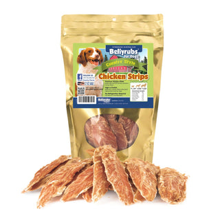 Bellyrubs Country Style Chicken Strips Jerky Dog Treats, 10-oz Bag