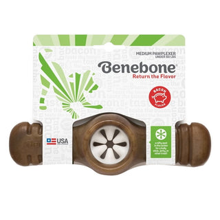 Benebone Bacon Flavor Pawplexer Dental Dog Chew Toy, Made in USA, Medium