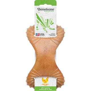 Benebone Chicken Flavor Dental Dog Chew Toy, Made in USA, Medium