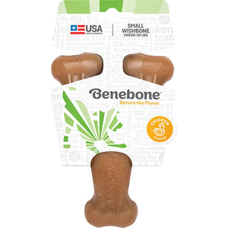 Benebone Chicken Flavored Wishbone Dog Chew Toy, Made in USA, Small