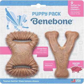 Benebone Puppy Pack Dog Chew Toys, Made in USA