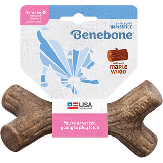 Benebone Small Puppy Maplestick Dog Chew Toy, Made in USA