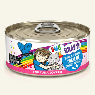 BFF OMG Chase Me Tuna & Chicken Dinner in Gravy Canned Cat Food, 5.5-oz Cans, Case of 8