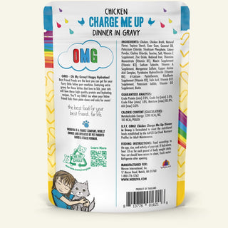 BFF OMG Chicken Charge Me Up in Gravy Grain-Free Cat Food Pouches, 2.8-oz, pack of 12