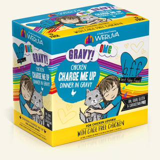 BFF OMG Chicken Charge Me Up in Gravy Grain-Free Cat Food Pouches, 2.8-oz, pack of 12