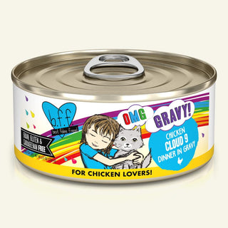 BFF OMG Cloud 9 Chicken Dinner in Gravy Canned Cat Food, 5.5-oz Cans, Case of 8