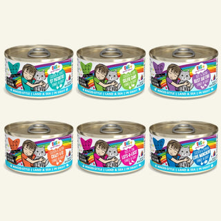 BFF OMG Rainbow Road Variety Pack Grain-Free Canned Cat Food, 3-oz, case of 12