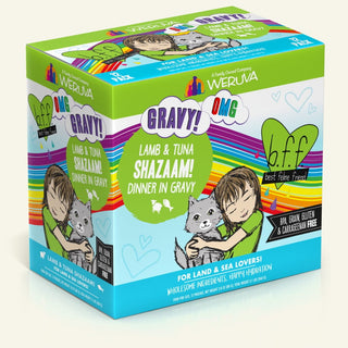 BFF OMG Shazaam! Lamb & Tuna Dinner in Gravy Grain-Free Cat Food Pouches, 2.8-oz, pack of 12