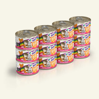 BFF OMG Start Me Up Tuna & Salmon Dinner in Gravy Canned Cat Food, 2.8-oz Cans, Case of 12