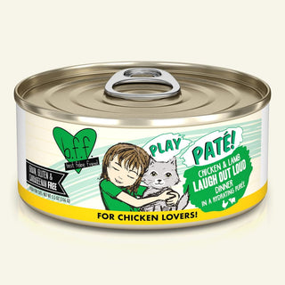 BFF Play Pate Lovers Chicken & Lamb Laugh Out Loud Wet Cat Food, 5.5-oz Cans, Case of 8