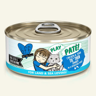 BFF Play Pate Lovers Chicken & Tuna Til' Then Wet Cat Food, 5.5-oz Cans, Case of 8