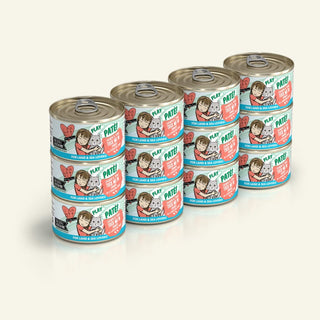 BFF Play Pate Lovers Salmon & Tuna Tuck Me In Wet Cat Food, 2.8-oz Cans, Case of 12