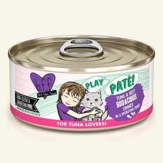 BFF Play Pate Lovers Tuna & Beef Bodacious Wet Cat Food, 5.5-oz Cans, Case of 8