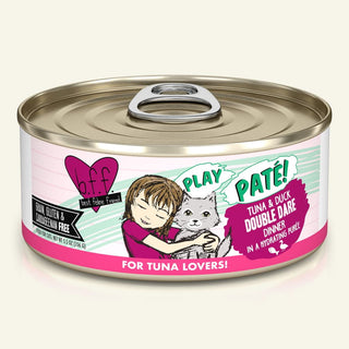 BFF Play Pate Lovers Tuna & Duck Double Dare Wet Cat Food, 5.5-oz Cans, Case of 8