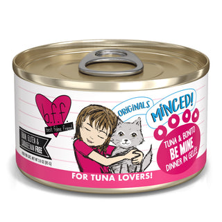 BFF Tuna & Bonito Be Mine Dinner in Gelee Canned Cat Food, 3-oz Cans, Case of 24