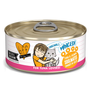 BFF Tuna & Salmon Soulmates Dinner in Gelee Canned Cat Food, 5.5-oz Cans, Case of 24