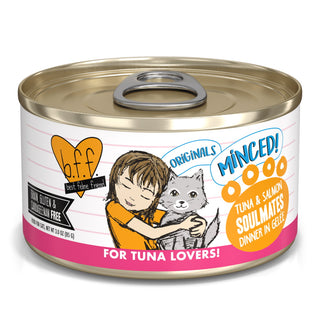 BFF Tuna & Salmon Soulmates Dinner in Gelee Canned Cat Food, 3-oz Cans, Case of 24