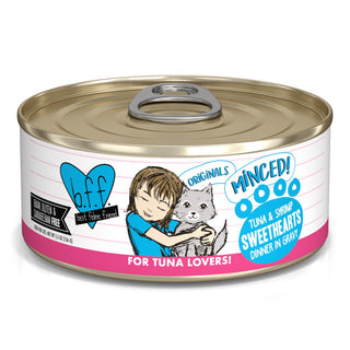 BFF Tuna & Shrimp Sweethearts Dinner in Gravy Canned Cat Food, 5.5-oz Cans, Case of 24