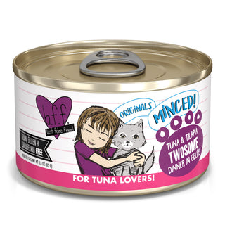 BFF Tuna & Tilapia Twosome Dinner in Gelee Canned Cat Food, 3-oz Cans, Case of 24