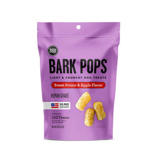 BIXBI Bark Pops Sweet Potato & Apple Recipe Crunchy Dog Treats, 4-oz Bag