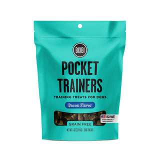 BIXBI Pocket Trainers Bacon Flavor Training Treats for Dogs, 6-oz Bag