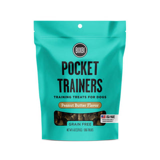 BIXBI Pocket Trainers Peanut Butter Flavor Training Treats for Dogs, 6-oz Bag