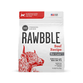 BIXBI Rawbble Freeze-Dried Beef Recipe Cat Food, 10-oz Bag