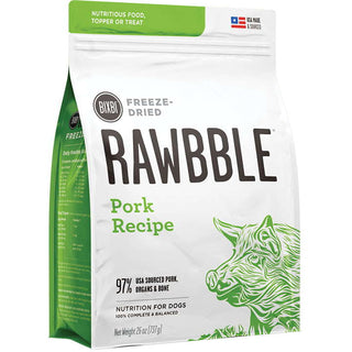 BIXBI Rawbble Freeze-Dried Pork Recipe Dog Food, 26-oz Bag