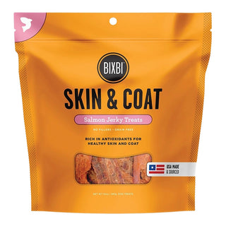 BIXBI Skin & Coat Salmon Jerky Dog Treats, 10-oz Bag