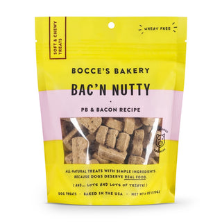 Bocce's Bakery Bac N' Nutty Soft & Chewy Dog Treats, 6-oz Bag