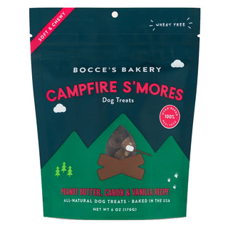 Bocce's Bakery Campfire S'mores Soft & Chewy Dog Treats, 6-oz pouch