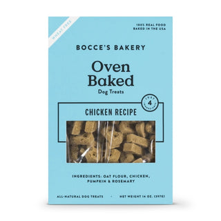 Bocce's Bakery Oven-Baked Chicken Recipe Dog Treats, 14-oz Box