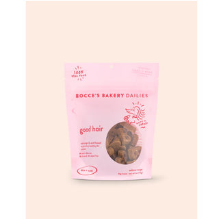 Bocce's Bakery Dailies Good Hair Salmon Recipe Dog Treats, 6-oz pouch