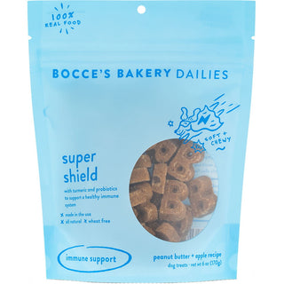 Bocce's Bakery Dailies Super Shield Peanut Butter + Apple Recipe Dog Treats, 6-oz pouch