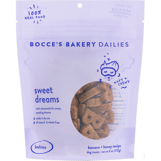 Bocce's Bakery Dailies Sweet Dreams Bananas + Honey Recipe Dog Treats, 6-oz pouch