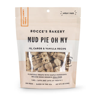 Bocce's Bakery Mud Pie Oh My Soft & Chewy Dog Treats, 6-oz Bag