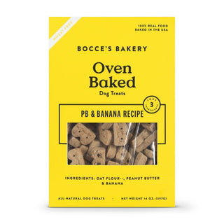 Bocce's Bakery Oven Baked PB & Banana Recipe Dog Treats, 14-oz Bag