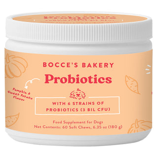 Bocce's Bakery Probiotics Soft Chew Digestive Supplement for Dogs, 60 count