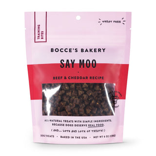 Bocce's Bakery Say Moo Beef & Cheddar Training Bites Dog Treats, 6-oz Bag