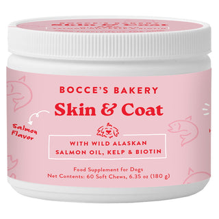 Bocce's Bakery Soft Chew Skin & Coat Supplement for Dogs, 60 count