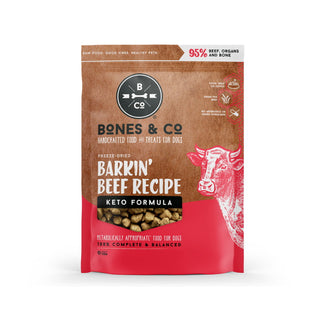 Bones & Co. Freeze-Dried Barkin Beef Recipe Keto Formula Dog Food, 12-oz Bag