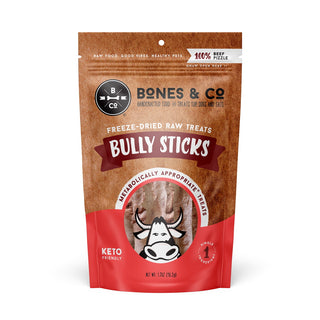 Bones & Co. Freeze-Dried Bully Sticks Dog Treats, 1.7-oz Bag